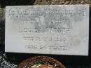 Louisa WEBER, mother,
died 11 May 1930 aged 34 years;
Kalbar General Cemetery, Boonah Shire