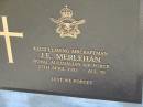 J.E. MERLEHAN,
27 Aprile 1993 age 70;
Kalbar General Cemetery, Boonah Shire