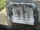 E.W.C. HUTH,
died 11 Dec 1932 aged 82 years;
Kalbar General Cemetery, Boonah Shire