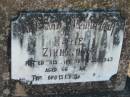 Marie ZIMMERMAN,
died 30 July 1943 aged 66 years;
Kalbar General Cemetery, Boonah Shire