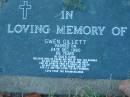 Gwen GILLETT,
died 24 Dec 1990 aged 66 years,
wife of Frank,
mother of Bev, Jan & Rhonda;
Kalbar General Cemetery, Boonah Shire