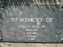 Stanley REGELING,
died 4-12-1995 aged 73 years;
Kalbar General Cemetery, Boonah Shire