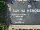 Owen Richard BEASLEY,
died 1-3-98 aged 42 years,
partner of Kay;
Kalbar General Cemetery, Boonah Shire