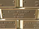 Eliza PEARSON,
1837 - 1898 aged 61 years;
Engelsburg Methodist Pioneer Cemetery, Kalbar, Boonah Shire