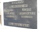 Betsy Norah HOPKINS,
1924 - 1991;
John Reginald HOPKINS,
1919 - 1998;
Kandanga Cemetery, Cooloola Shire