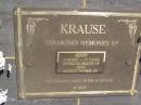 Henry KRAUSE,
11-8-1921 - 17-7-2000,
husband of Jean,
father of Ken, Sharon, Gary, Peter & Michael;
Kandanga Cemetery, Cooloola Shire