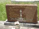 John MCCARROLL, husband father, died 5 Sept 1964 aged 70 years; Elsie Muriel MCCARROLL, mother, died 11 Oct 1974 aged 75 years; Kilkivan cemetery, Kilkivan Shire 