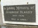 Josephine BLAKELY, 1907 - 1976; Kilkivan cemetery, Kilkivan Shire 