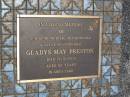 Gladys May PRESTON, mother grandmother great-grandmother, died 19-5-2005 aged 92 years; Kilkivan cemetery, Kilkivan Shire 