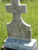 Robert CRAIG, husband, died 22 June 1913; Kilkivan cemetery, Kilkivan Shire 