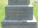 William LAURIE, died 14 Oct 1894 aged 73 years; Elizabeth, wife, died 30 Sept 1905 aged 84 years; Charles Henry Thomas MASON, died Ela?? Kilkivan 4 March 1906 aged 63 years; Agnes, wife, died 5 Jan 1921 aged 78 years; Kilkivan cemetery, Kilkivan Shire 