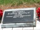 Clark MCCARROLL, husband father grandfather, 1895 - 1970; Kilkivan cemetery, Kilkivan Shire 
