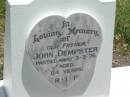 John DEMPSTER, father, died 3-3-76 aged 84 years; Kilkivan cemetery, Kilkivan Shire 