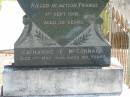 Joseph Philip RAY, son, killed in action France 1 Sept 1918 aged 30 years; Catharine E. MCCORMACK, died 1 May 1948 aged 82 years; Kilkivan cemetery, Kilkivan Shire 