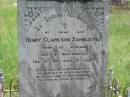 Henry Clarkson ZAHNLEITER, son, born Kilkivan, died Maryborough 21 Feb 1901 aged 31 years; Kilkivan cemetery, Kilkivan Shire 