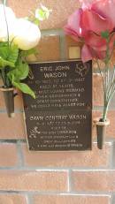 Eric John WASON b: 31 Oct 1925 d: 27 Sep 2007 aged 81  Dawn Contray WASON b: 5 Dec 1927 d: 20 Sep 2008 aged 80  Kilkivan cemetery, Kilkivan Shire 