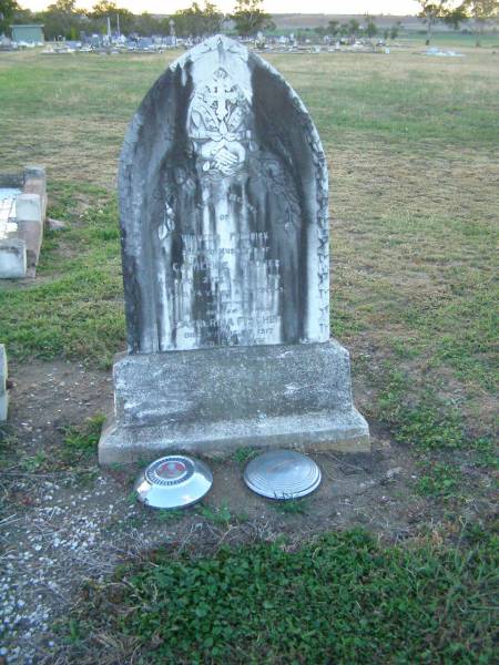 Wilhelm Frederick,  | husband of Catherine FISCHER,  | died 29 July 1910 aged 74 years 8 months;  | Catherina FISCHER,  | mother,  | died 9 Aug 1917 aged 63 years;  | Killarney cemetery, Warwick Shire  |   | 