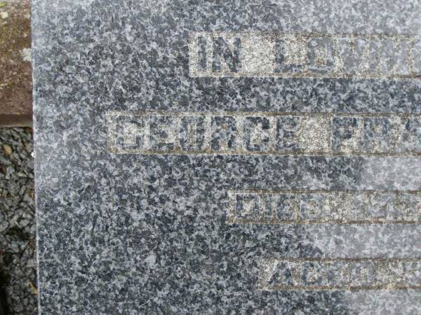 George Francis BRADFORD,  | died 14 Jan 1945 aged 76 years;  | Minnie Adelaide BRADFORD,  | died 21 Jan 1946 aged 74 years;  | Killarney cemetery, Warwick Shire  | 