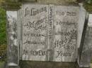 Andrew EVANS,
husband,
died 30 Sept 1920 aged 39 years;
Killarney cemetery, Warwick Shire