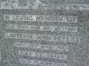 Lawrence John PETERS,
died 30? June 1951 aged 22 years;
Killarney cemetery, Warwick Shire