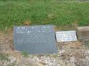 Alfred Ludwig NELSON,
husband father,
died 13 July 1951 aged 66 years;
Topsy (ashes),
daughter,
born 11 Sept 1917,
died 17 June 1972;
Killarney cemetery, Warwick Shire