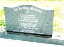 parents;
Abi KERLIN,
6-1-1912 - 10-2-1956 accidentally drowned;
Edna KERLIN (nee NIETHE),
17-2-1915 - 20-8-2001;
missed by Elaine John, Rit, Karen & families;
Lockrose Green Pastures Lutheran Cemetery, Laidley Shire