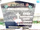 Ken LYONS,
accidentally killed 23-5-1982 aged 59 years;
Lockrose Green Pastures Lutheran Cemetery, Laidley Shire
