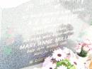 A.E. (Alf) MULLER, husband father,
died 19 Sept 1976 aged 67 years;
Mary Annie MULLER, wife mother,
died 19 March 1998 aged 76 years;
Lockrose Green Pastures Lutheran Cemetery, Laidley Shire