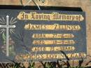 James ZELINSKI,
born 27-6-10 died 19-9-85 aged 75 years;
St Michaels Catholic Cemetery, Lowood, Esk Shire