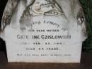 Caterine CZISLOWSKI, mother,
died 23 Feb 1909 aged 64 years;
St Michaels Catholic Cemetery, Lowood, Esk Shire