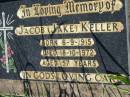 Jacob (Jake) KELLER,
born 6-9-1915 died 18-10-1972 aged 57 years;
St Michaels Catholic Cemetery, Lowood, Esk Shire