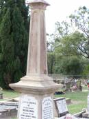 Matilda Ann, wife of J.H. RAUB,
died 9 Feb 1923 aged 48 years;
Herbert Cecil, son,
died 22 April 1921 aged 11 years;
Wilhelmina, mother,
wife of John Henry RAUB,
died 8 Sept 1964 aged 75 years;
John Henry RAUB, husband father,
died 18 March 1952 aged 80 years;
Ma Ma Creek Anglican Cemetery, Gatton shire