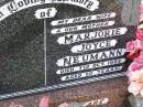 Marjorie Joyce NEUMANN,
wife mother,
died 7 Oct 1985 aged 50 years;
Ma Ma Creek Anglican Cemetery, Gatton shire