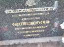 Colin COLE, father son brother,
died 5 Sept 1976 aged 54 years;
Ma Ma Creek Anglican Cemetery, Gatton shire