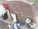 Ivy May FAULKNER, wife mother grandmother,
born 11-6-1930 died 24-1-1988;
Harold Hubert FAULKNER, father grandfather,
born 15-7-1922 died 27-2-1990;
Tristan James FAULKNER-WHEELER, son,
born 28-6-1973 died 8-9-2004 aged 31 years;
Ma Ma Creek Anglican Cemetery, Gatton shire