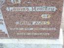 John AVIS,
died 4 April 1962 aged 82 years;
Ma Ma Creek Anglican Cemetery, Gatton shire
