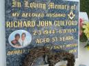Richard John (Jack) GUILFORD, husband,
2-3-1944 - 6-9-1997 aged 53 years;
Maclean cemetery, Beaudesert Shire