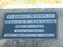 Harold R. ABRAHAM,
died 20-9-1982 aged 57 years;
Marburg Anglican Cemetery, Ipswich