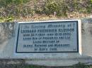 Leonard Frederick KLEIDON,
born 31-7-1954 died 12-12-2002,
son of Frederick & Lily,
brother of Gloria, Raymond & Margaret;
Marburg Anglican Cemetery, Ipswich