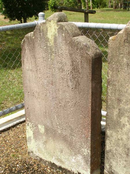George FURBER,  | murdered Tinana Creek 3 Dec 1855 aged 45 years;  | Joseph Thomas WILMSHURST,  | son-in-law of George FURBER,  | murdered Tinana Creek 3 Dec 1855 aged 28 years;  | Mrs W. FURBER,  | died 21 Aug 1850 aged 63 years,  | leaving husband & family;  | murdered Tinana Creek 3 Dec 1855 aged 45 years;  | Pioneer Cemetery, Maryborough  | 