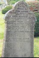 John LOCKIE
d: Minto 19 Jan 1838 aged 37
wife
Mary BUCKHAM
d: Broomilees, 8 Dec 1876 aged 63
their daughter
Mary LOCKIE
d: Lilliesleaf, 24 Jul 1857 aged 27
their son
Thomas LOCKIE
d: Midlem, 3 May 1913 aged 81
his wife
Elizabeth Mabel OLIVER
d: Timpendean, Jedburg
13 Apr 1919 aged 79
George Hart LOCKIE
d: Broomilees 13 Jan 1877 aged 2 Y 4 mo
Melrose cemetery, Roxburgshire, Scotland