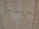 Anna Maria LANG,
wife of Fred J. LANG,
died 1 May 1911? in 20th year;
Private J.C. LANG,
killed in action France 4 Oct 1917 aged 23 years,
son of J. & E. LANG;
Meringandan cemetery, Rosalie Shire