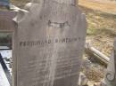 Ferdinand BARTKOWSKI,
husband father,
born 14? July 1895?
died 3? Sept 1929,
erected by wife, father, mother, sisters & brothers;
Meringandan cemetery, Rosalie Shire