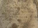John Gustav Francis MIRCHINN,
born Berlin Geramny,
died North Farm Goombungee 17 Aug 1890 aged 55? years;
George August MIRCHINN,
born Wertemberg? Germany,
died North Farm Goombungee 29 July 1890 aged 34? years;
Charles Augustus MIRCHINN,
born Wertemberg? Germany,
killed fall from horse Winton 11 Aug 1890 aged 22 years;
Meringandan cemetery, Rosalie Shire