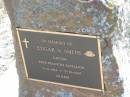 Edgar N. SMITH,
6-11-1912 - 3-10-1997;
Meringandan cemetery, Rosalie Shire