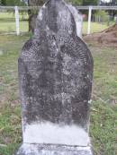 Wilhelmine NEUENDORF,
born 11 Sept 1835 died 23 Aug 1901;
Minden Baptist, Esk Shire