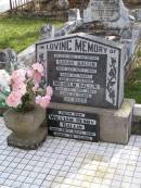 Sarah BALLIN, wife mother,
died 23 Sept 1947 aged 63 years;
Wilhelm BALLIN, father,
died 3 Sept 1964 aged 84 years;
William Henry BALLIN, son,
died 20 Sept 1991 aged 76 years;
Minden Baptist, Esk Shire