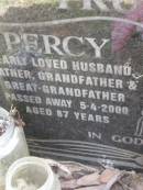 Percy TRULOFF,
husband father grandfather great-grandfather,
died 5-4-2000 aged 87 years;
Minden Baptist, Esk Shire