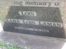 (Lois) Clara Lois LAMAN,
21-4-1923 - 6-12-1996;
Minden Baptist, Esk Shire