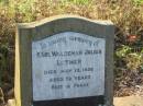 Karl Waldemar Julius LUTHER
died May 15 1936 aged 72
MindenCoolana - St Johns Lutheran